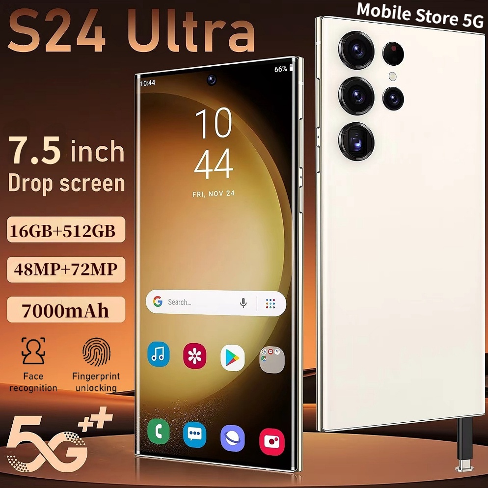 Belanja sekarang Bisa CODHp Murah S24 Ultra Android 75 inch Dual SIM Dual Standby 5G Smart HD 48MP  