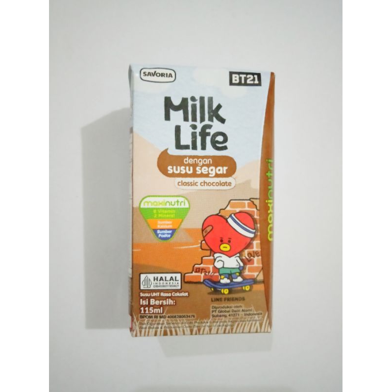 

susu kotak kecil milk life 115ml rasa cokelat