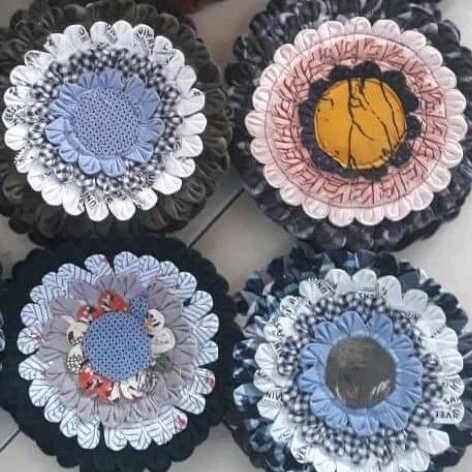 tatakan panci grosir jampel lemek panci lampin celemek piring vas bunga asbak kerajinan kain perca s