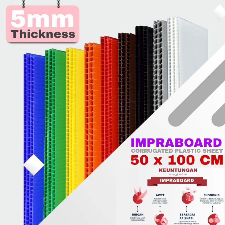 

KODE F7I7 Impraboard Infraboard 5mm 5 x 1 cm 5x1 cm 1x5 cm PP Board Art Board Imfraboard Karton Plastik