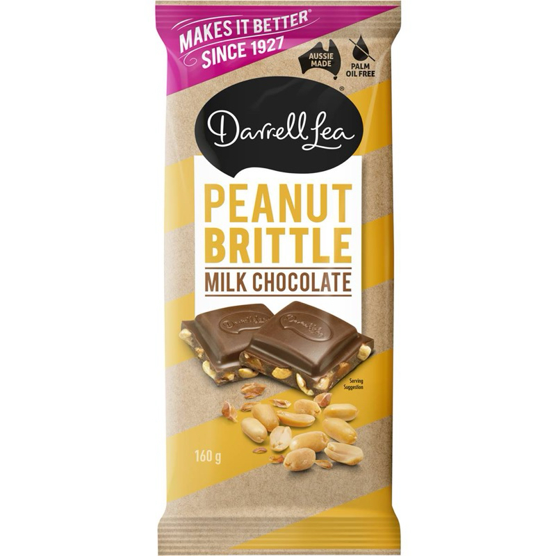 

Darrell Lea Peanut Brittle Milk Chocolate 160g - Australia