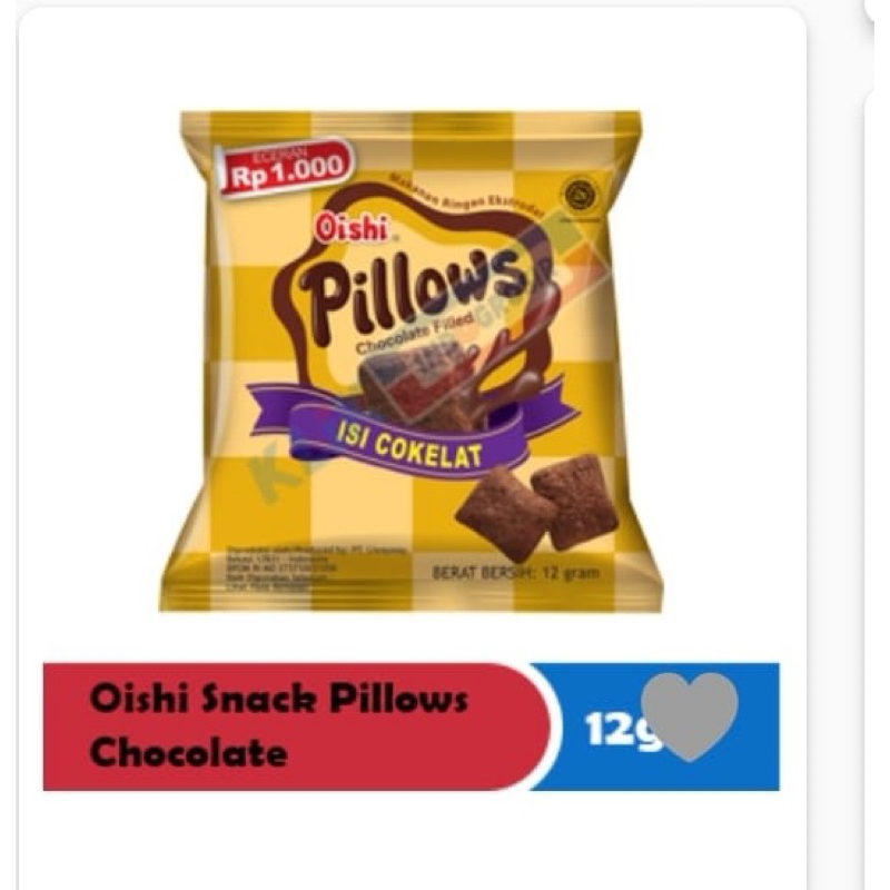 

Oishi Snack PILLOWS 20x12gram aneka rasa