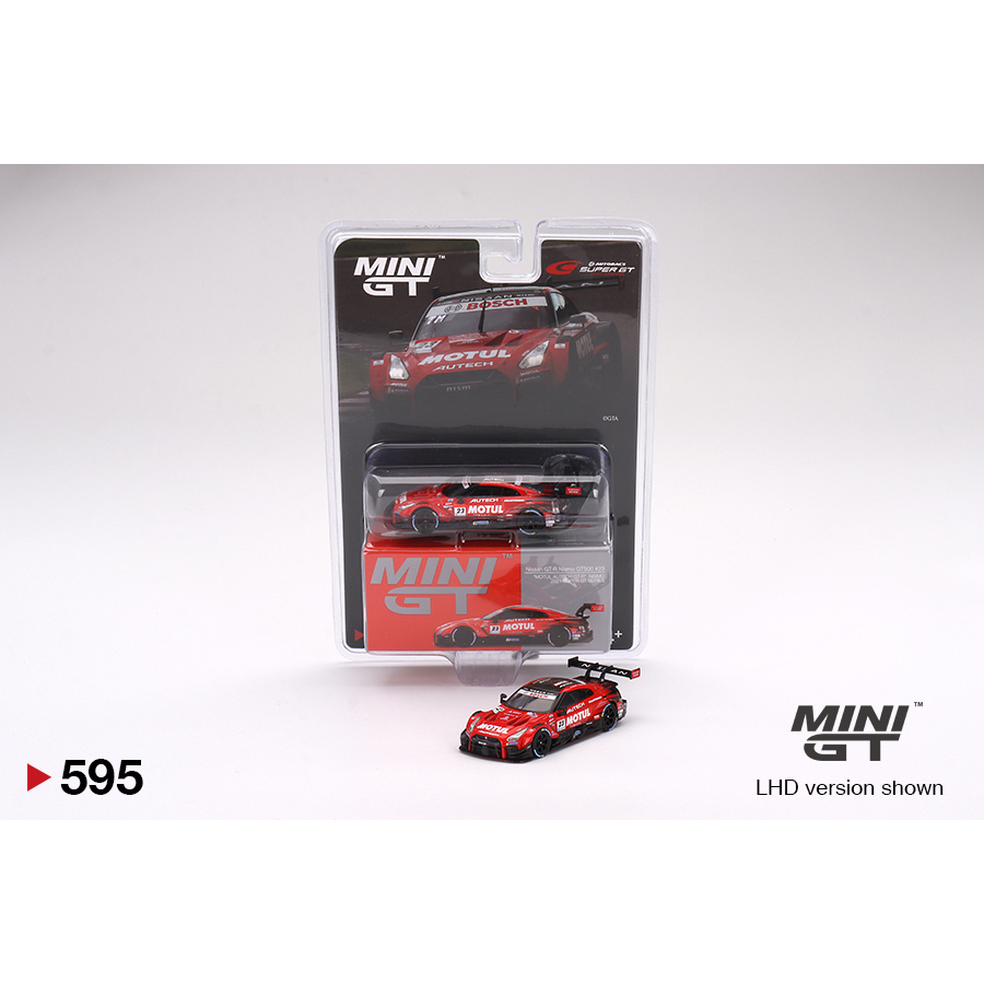 Mini GT 595 Nissan GTR Nismo GT500 #23 MOTUL AUTECH GTR NISMO ​2021 SUPER GT SERIES
