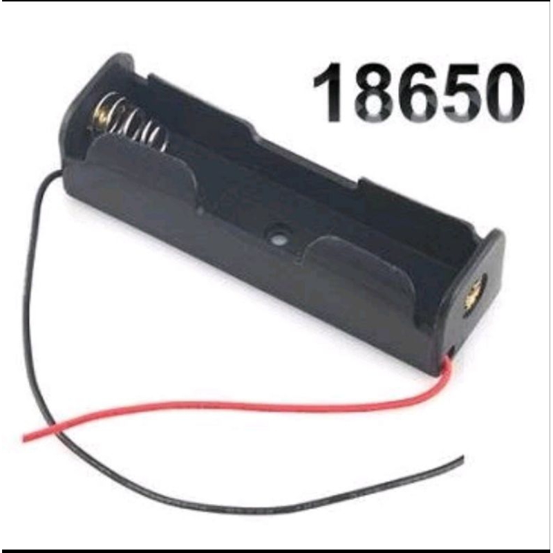 Holder Batre 18650 Kotak Baterai 18650 Case Batrei 18650 1 Slot Dengan Kabel