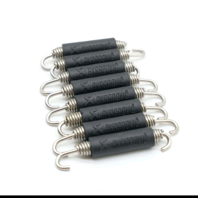 per knalpot Akrapovic Stainless, panjang 8 cm.
