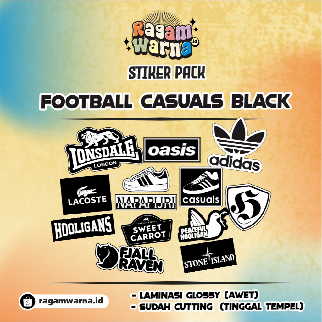 

STIKER PACK CASUALS FOOTBALL BLACK SERIES, STIKER MOTOR, STIKER TUMBLR, STIKER CASUALS