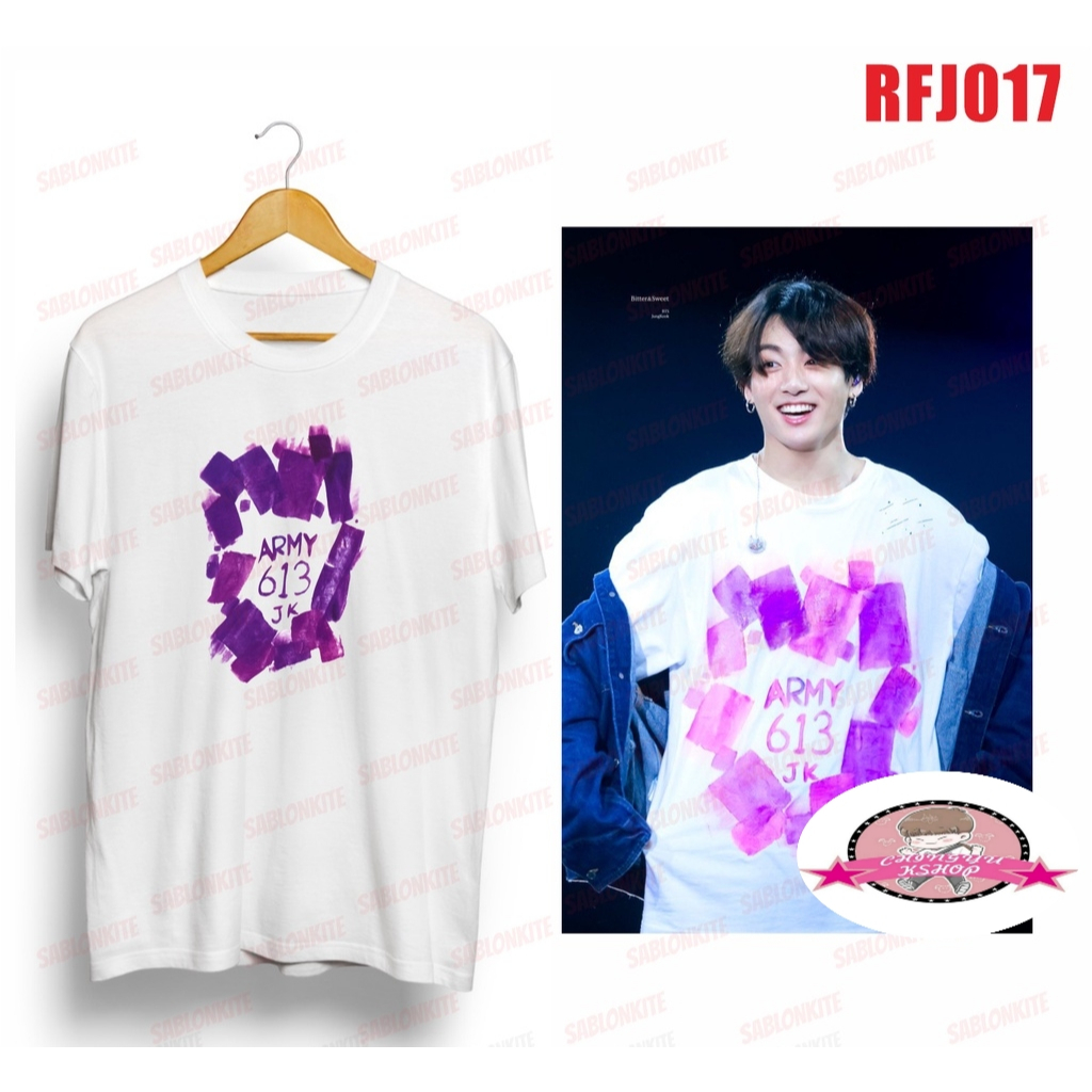 (RFJ017) Baju Kaos Bts Member Jeon Jungkook Army 613