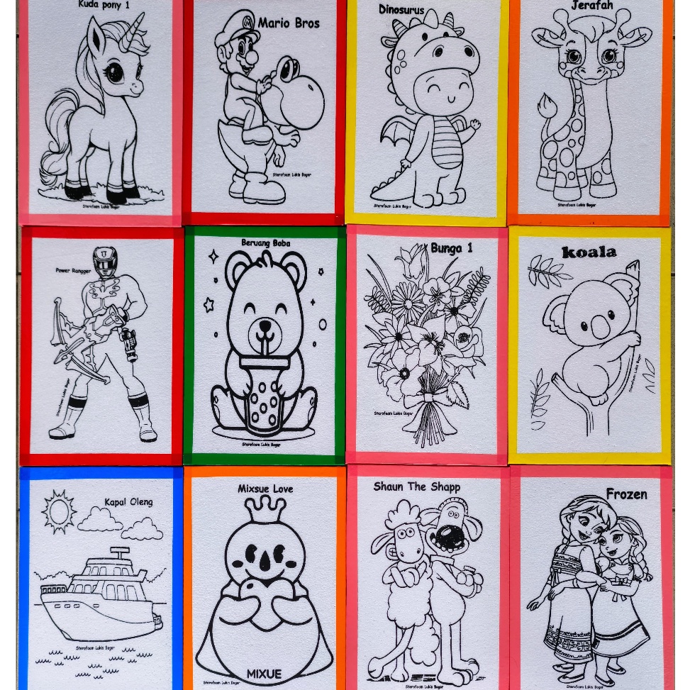 

KODE X99J Terbaru sterofoam lukisgrosir media mewarnai sterofoam isi 1 PCS 3x4 lukis sterofom styrofoam melukis