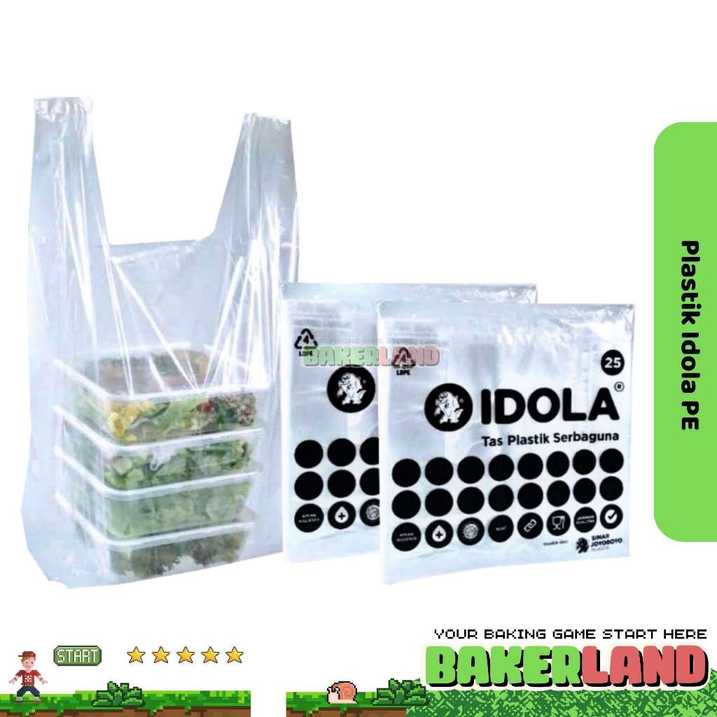 Kantong Plastik PE IDOLA PEX Kresek Bening Tebal Serbaguna / Kantong Plastik Bening / Plastik Bening
