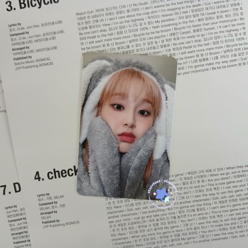 chuu howl pob makestar photocard loona bunny