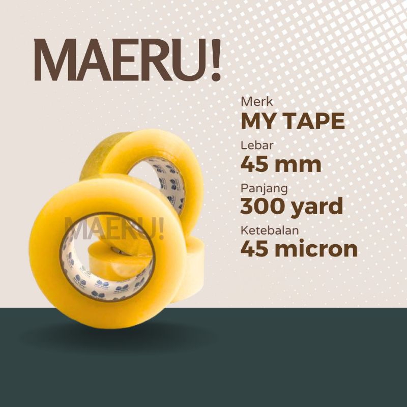 

LAKBAN MYTAPE ISOLASI SELOTIP BENING/COKELAT 45 MM X 300 YARD MURAH