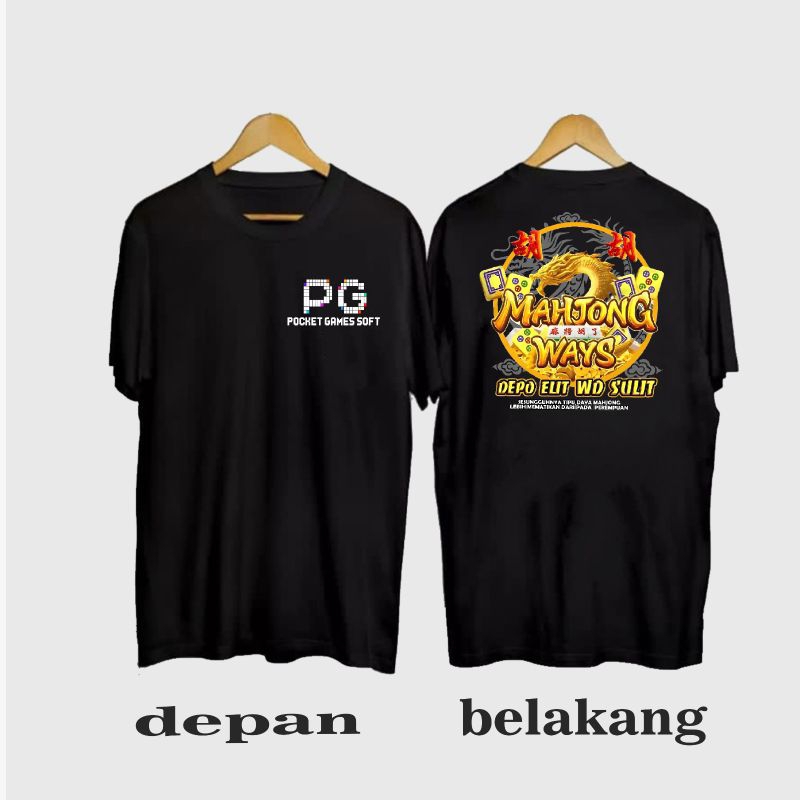 Kaos Mahjong PG Baru , Kaos Pria Slot , Baju Kaos Distro Kekinian