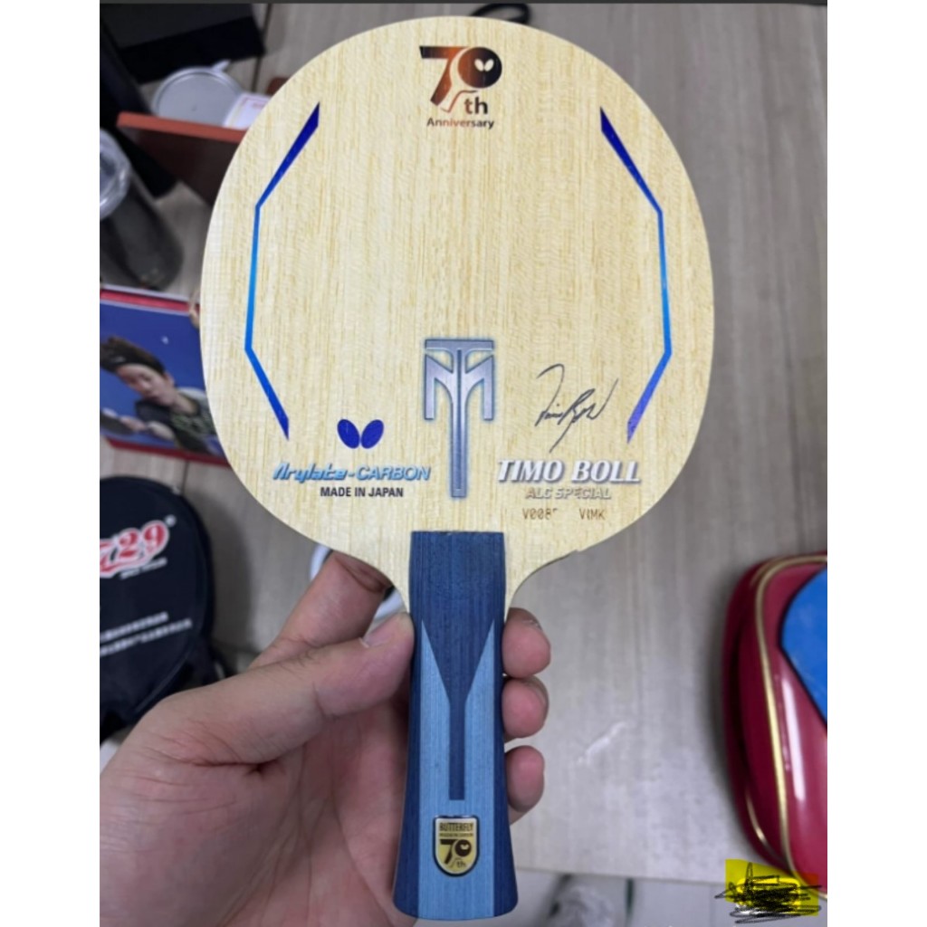 Bet Bekas Tenis Meja Timo Boll ZLC Special 70th Anniversary Ori Butterfly