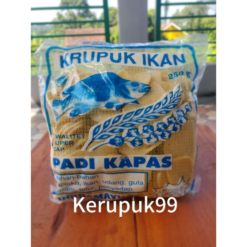 

Kerupuk Ikan Padi Kapas Ukuran Kancing/Kecil 250gr