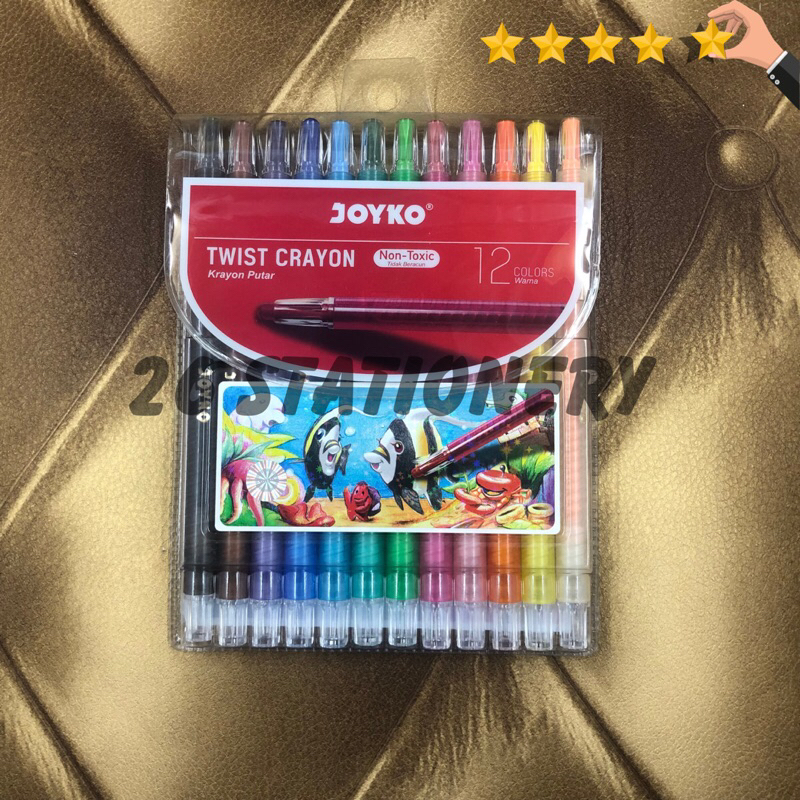 

Krayon putar joyko 12 colour panjang / Twist crayon