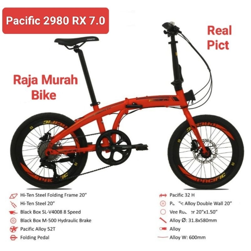 RK Sepeda Lipat Pacific Splendid 300 20 Inch Sepeda Lipat 20 Inch Pacific Splendid 300