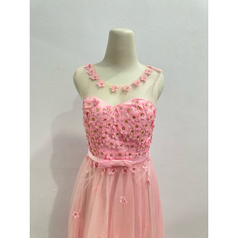 LONG DRESS PINK/DRESS PINK/GAUN PINK/GAUN BABY PINK/DRESS BABY PINK/DRESS PANJANG/DRESS PANJANG PINK