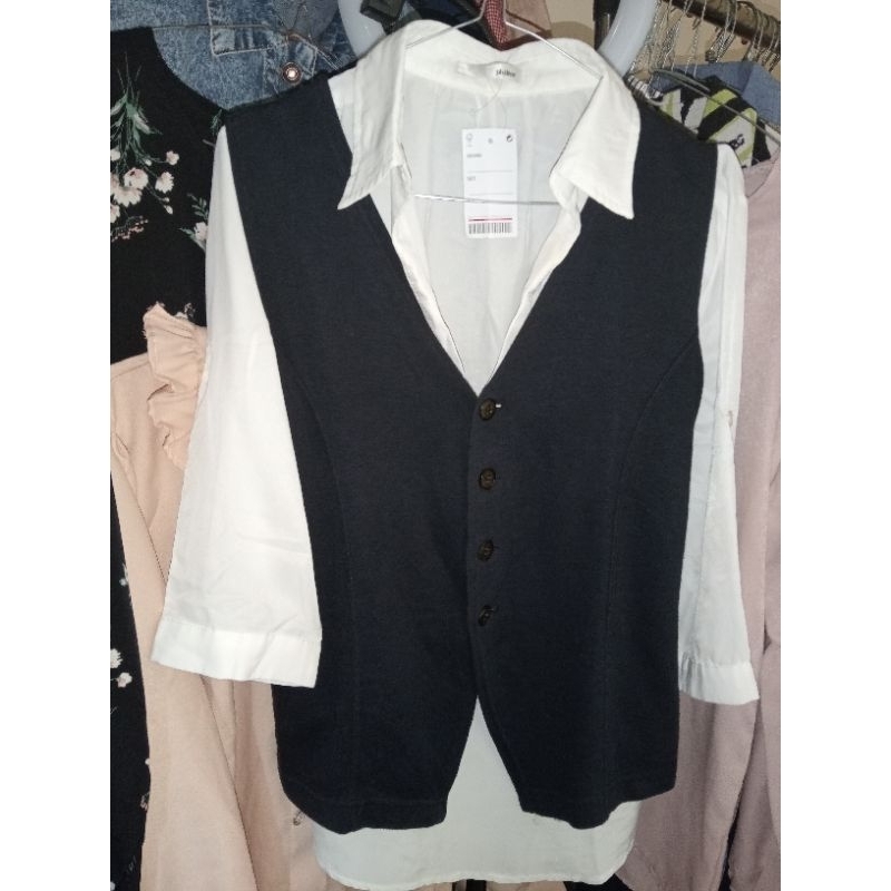ATASAN BLOUSE KEMEJA VEST ROMPI SET (+admin)