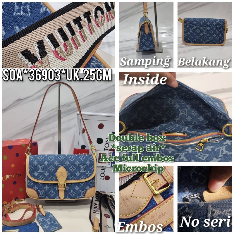 Tas Terbaru LV Diane Denim Jeans Edition