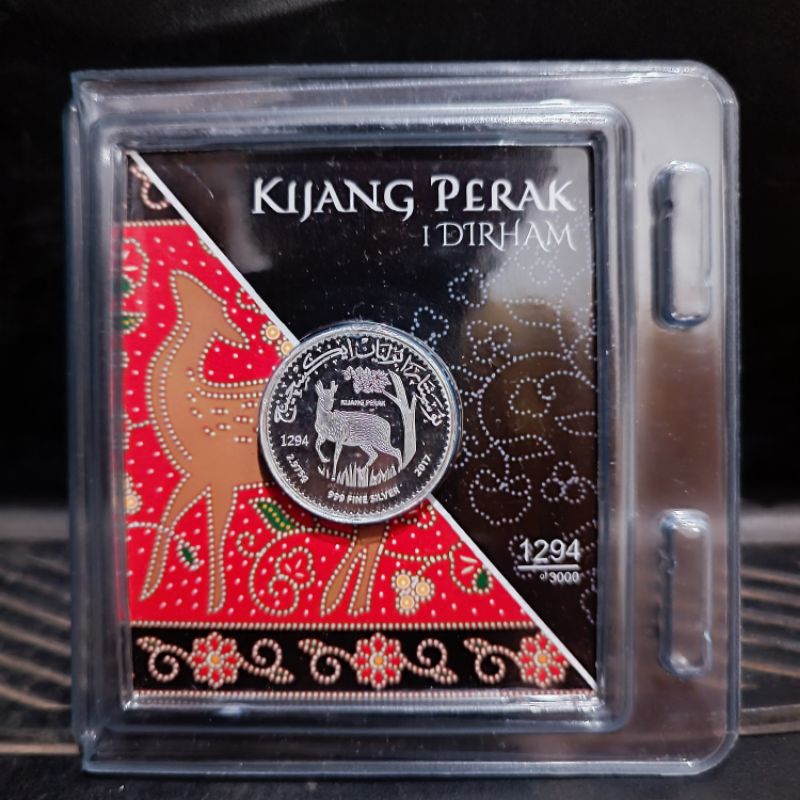 Perak Kijang 1 Dirham Kijang Perak Nubex Malaysia Silver Coin Round LM
