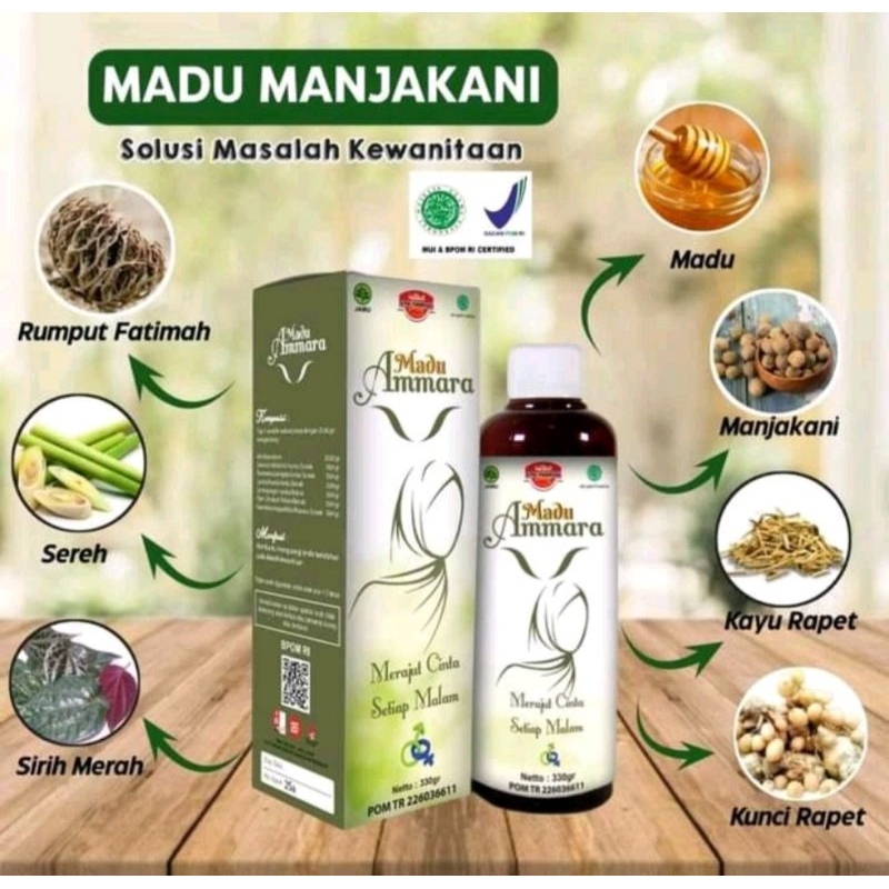 MADU AMMARA MANJAKANI/madu manjakani/obat keputihan/obat mis v gatal/promil/obat kewanitaan/merapark