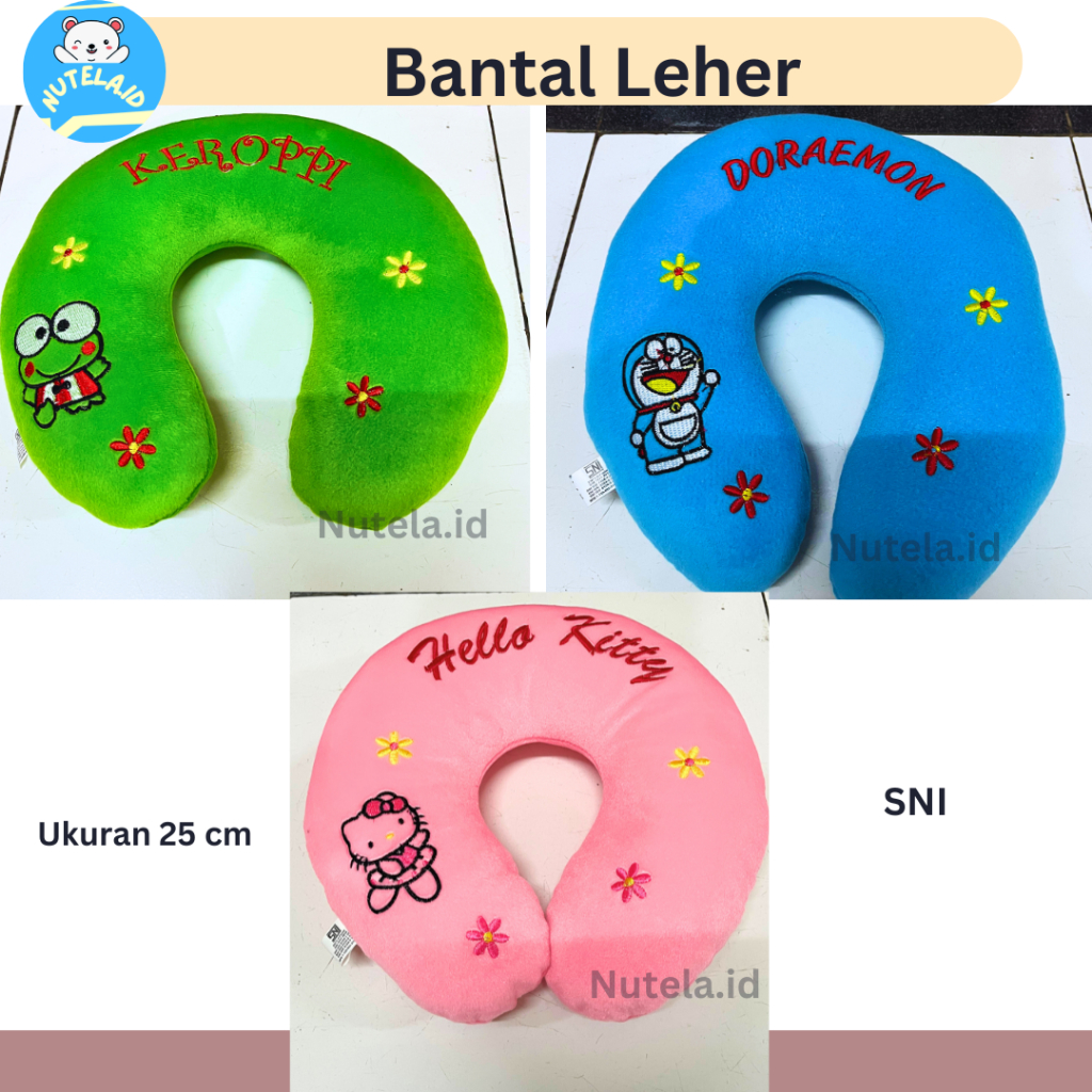Bantal Leher Karakter / Bantal Leher Karakter Anak / Bantal Leher Karakter Lucu