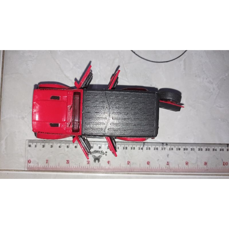 Jual mainan bekas | Miniatur Jeep Rubicon merah | Diecast OFFROAD JEEP RUBICON MERAH