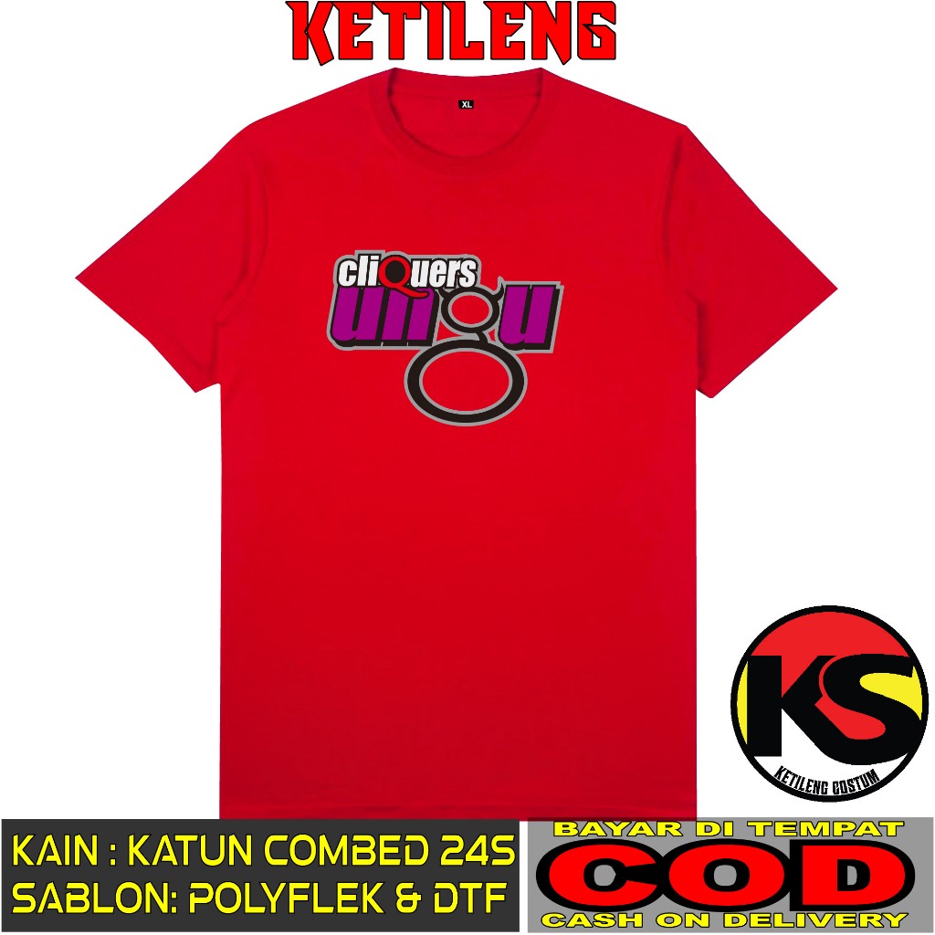 KAOS UNGU CLIQUERS D4 BAHAN COTTON COMBED 24S TEBAL BISA COD KAOS DISTRO KAOS KEREN