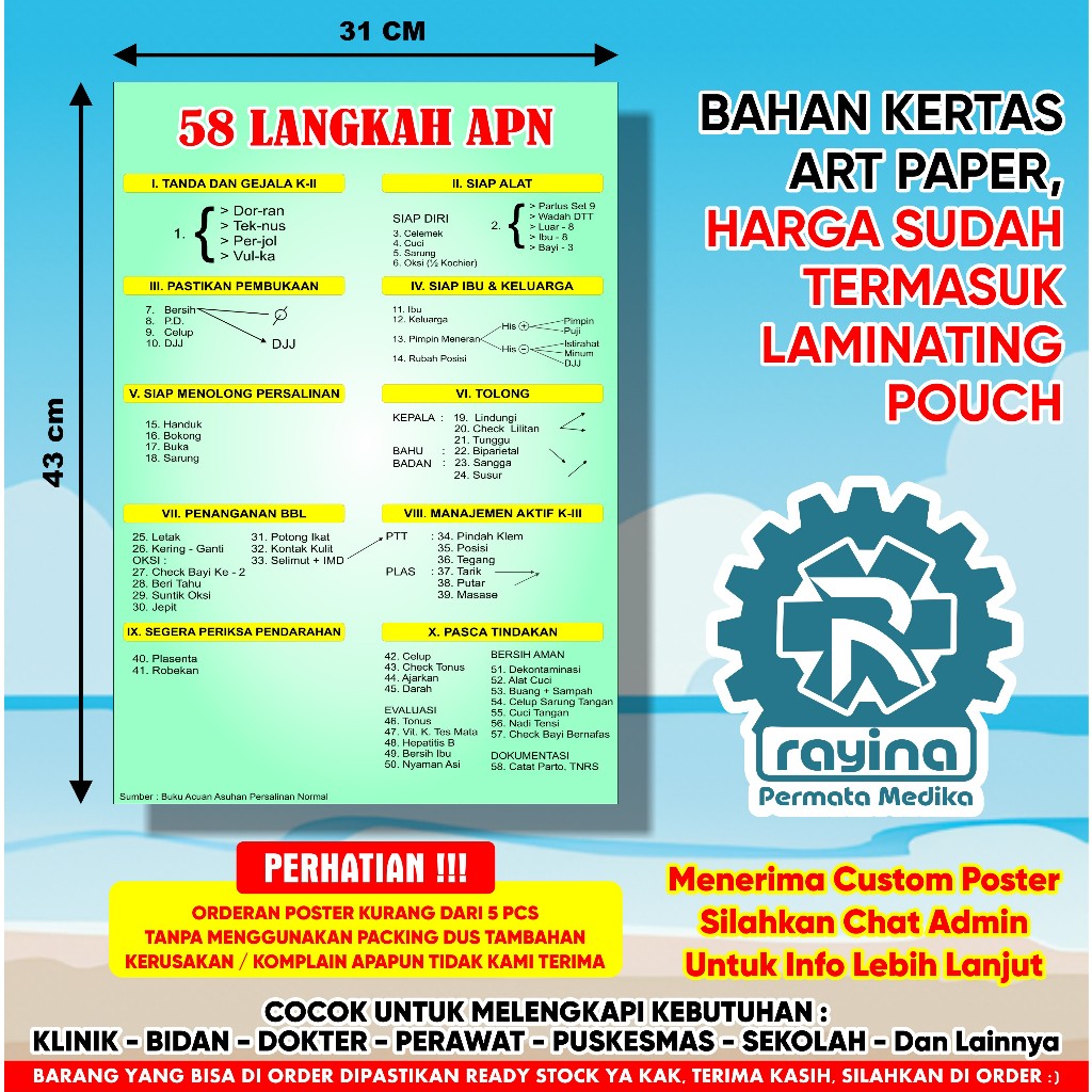 Poster Kesehatan 58 Langkah APN