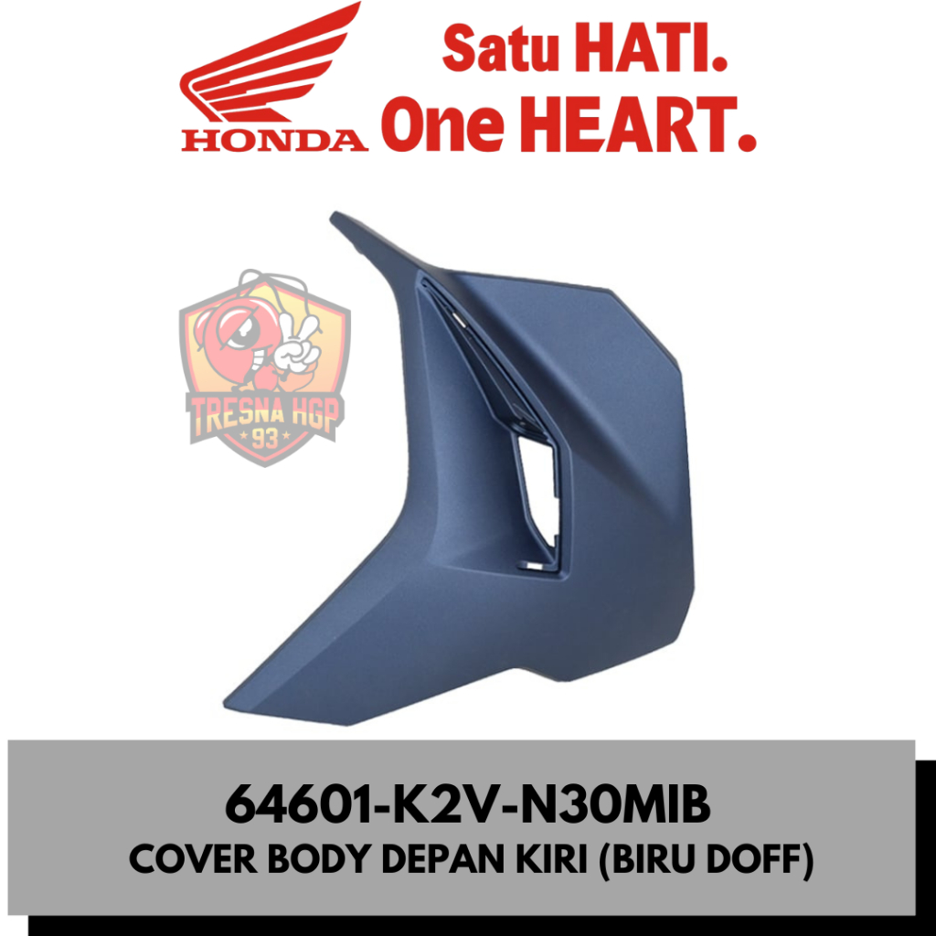 64601-K2V-N30MIB COVER BODY DEPAN KIRI (BIRU DOFF) NEW VARIO ESP 125 K2V ORIGINAL | COVER L FRONT 64