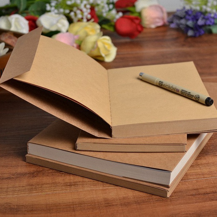 

KODE U4T4 CREATIVE RETRO KRAFT COVER SKETCHBOOK BUKU SKETSA DOODLE CORATCORET