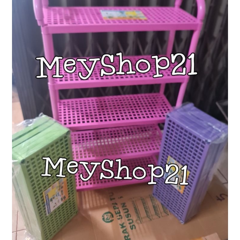 Rak sepatu susun 5/Tempat sepatu sandal susun 5/Rak sepatu plastik/Rak susun sepatu sandal