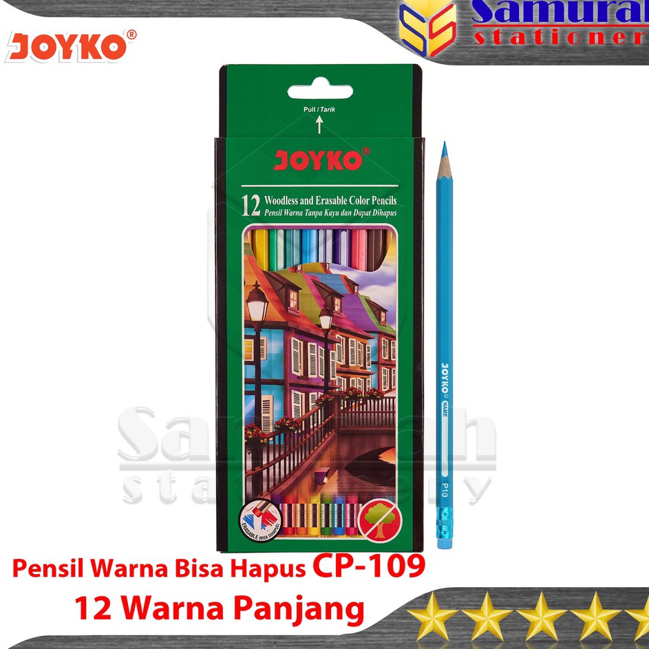 

Stock Banyak Pensil Warna Joyko CP 19 12 Warna Panjang Bisa Hapus Color Pencil Erasable CP19 12 colors CP19