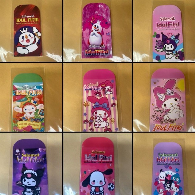 

Diskon Meriah AMPAU AMPLOP LEBARAN VIRAL KARTUN SANRIO KUROMI MELODI ISI 5