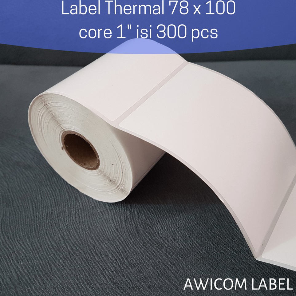 

Kualitas Heboh Label Thermal 78x1 mm 78 x 1 core 1 inch isi 3 pcs