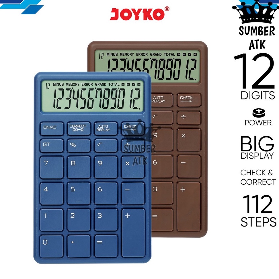 

KODE O38T Calculator Kalkulator Joyko CC55CO 12 Digits Check Correct