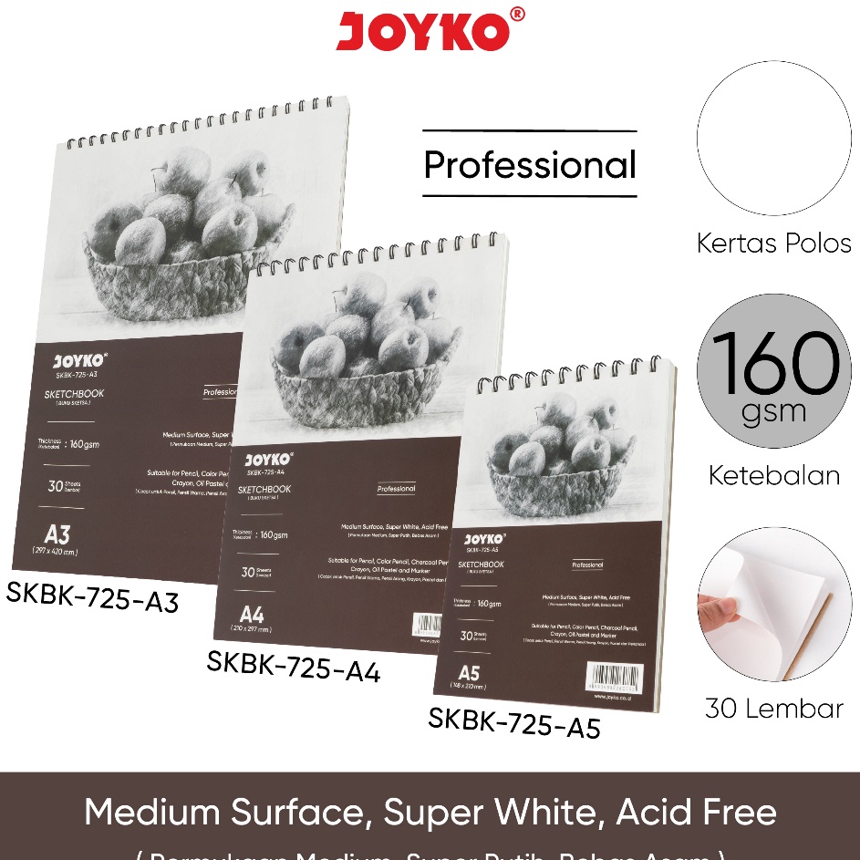 

Banyak Dicari Joyko Drawing Sketch Book A5 A4 A3 PROFESSIONAL Buku Gambar Sketsa