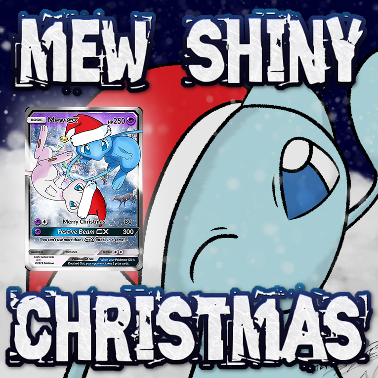 KARTU POKEMON TCG ENGLISH VERSION SPECIAL CHRISTMAS - MEW SHINY