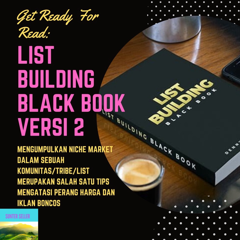 KODE S6C4 Buku Bisnis List Building Black Book Original Denny Santoso