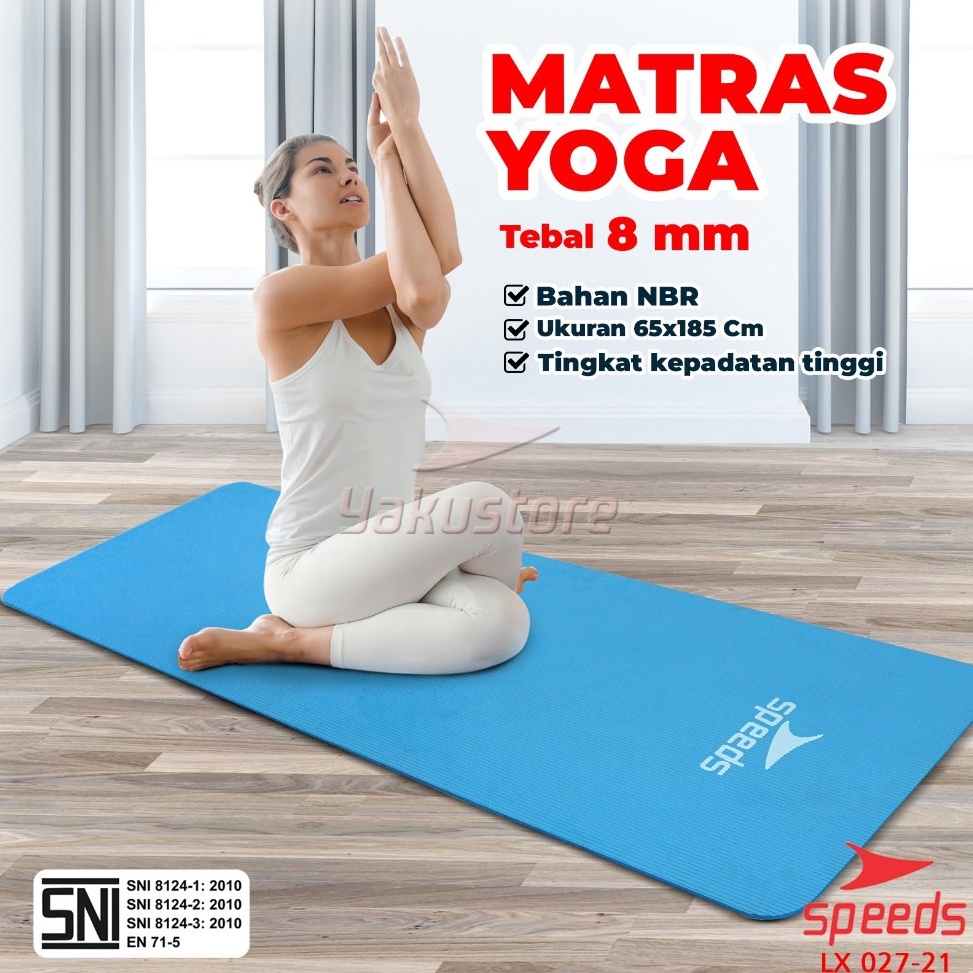 KODE I1H3 SPEEDS Yoga Mat NBR Matras Yoga Alas Senam Olahraga Senam Lantai Karpet Spons Berstandar S