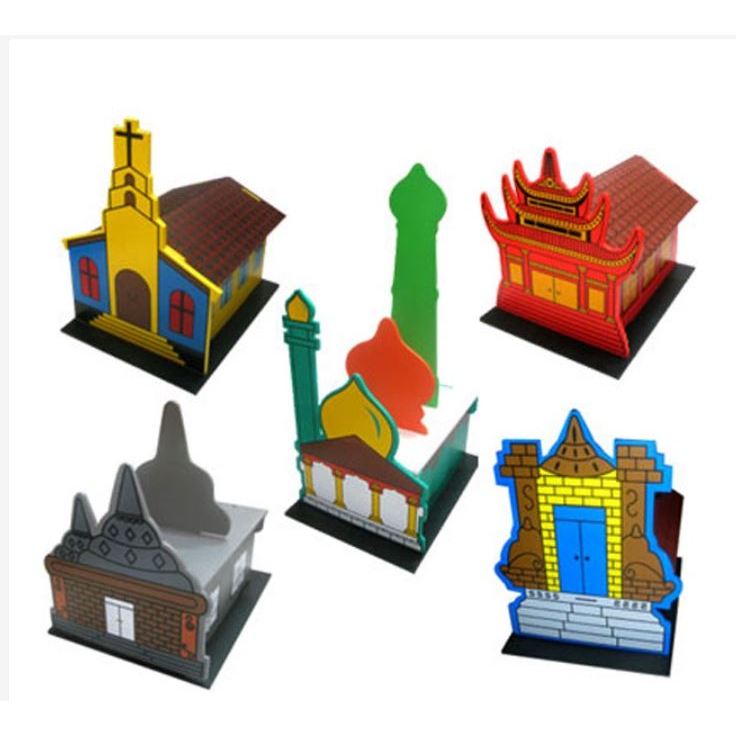 MAKET RUMAH IBADAH 3D // MAINAN MAKET RUMAH IBADAH