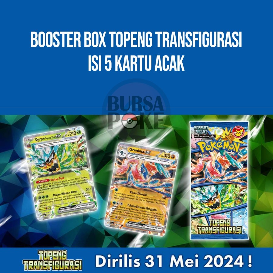 booster pack topeng transfigurasi tcg pokemon indonesia original kartu