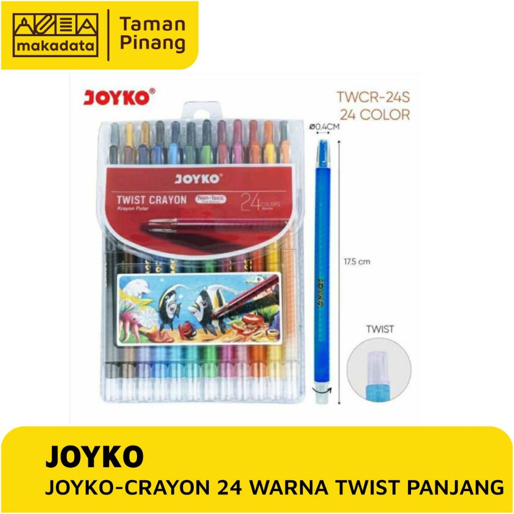 

CRAYON / OIL PASTEL JOYKO ISI 24 WARNA PUTAR PANJANG / CRAYON TWIST / CRAYON PUTAR JOYKO (1 PCS)