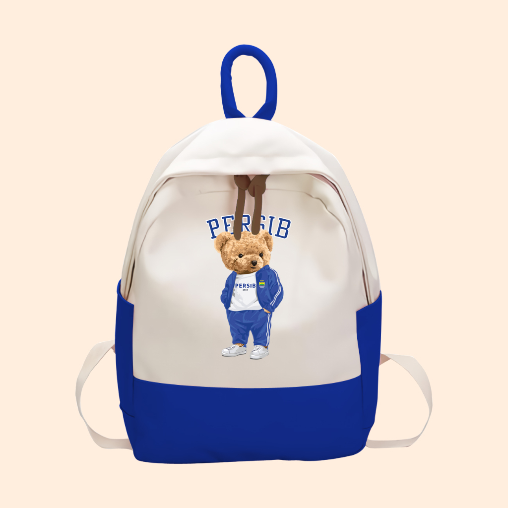 Tas Anak Teddy Bear Persib Bandung Bobotoh Anak SD TK Kantong Backpack Karakter Anak CSB-01