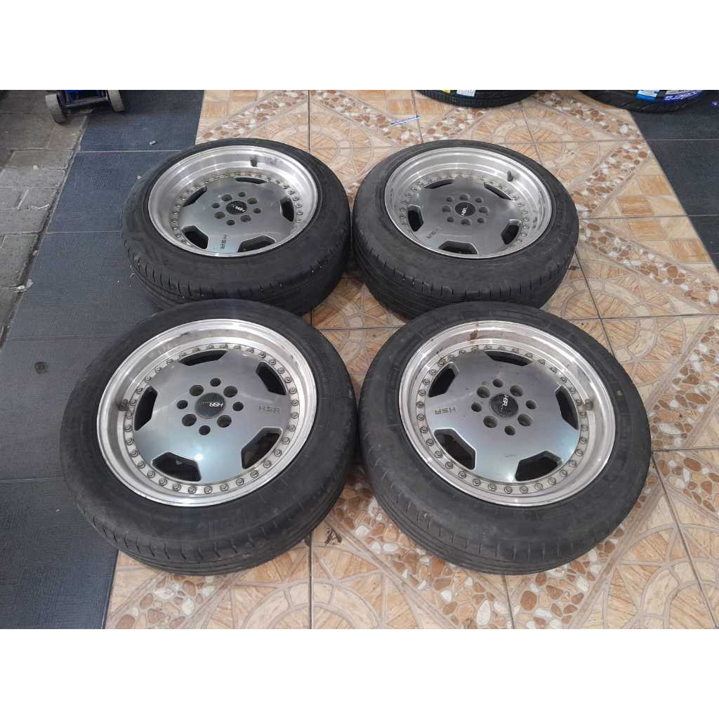 VELG MOBILBEKAS ODETHE RING 16 LEBAR 7 PCD 4X100 4X114 ET48 + BAN APOLLO 195 55 R18