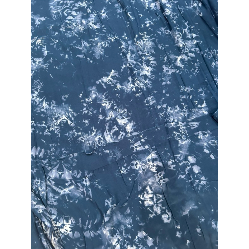 Kain Rayon Tiedye Bali Sulfur Motif Abstrak Warna Navy Sulfur (Harga Per 0,5 M)