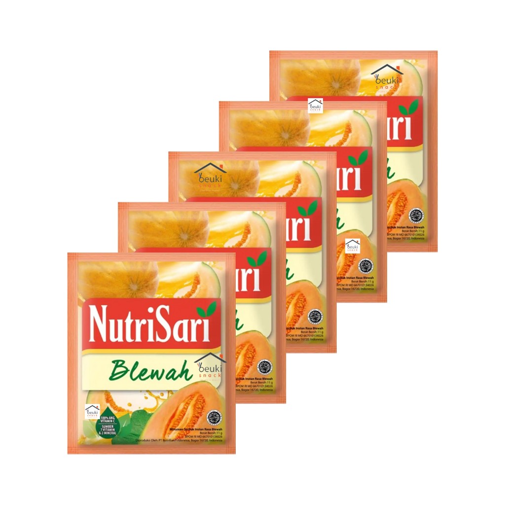 

5PCS NutriSari Blewah Minuman Bubuk Rasa Melon Oren