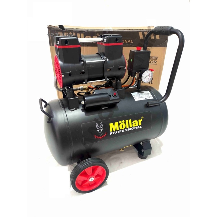 MOLLAR AC1525BP Kompresor 1 HP 25 Liter Oilless Silent Black Panther HD Super Speed High RPM