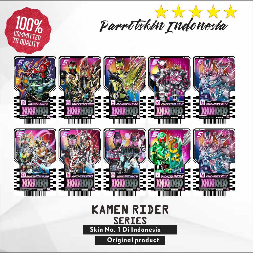 

Skin Card Kamen Rider series Emoney Flazz krl atm dll bisa custom