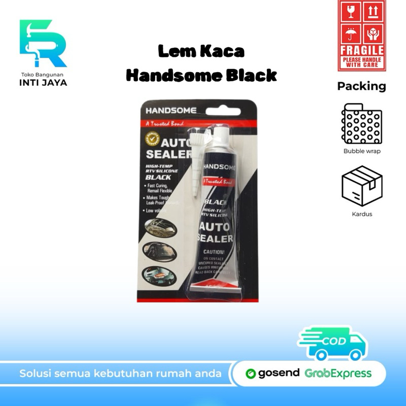 Lem Kaca / Lem Aquarium / Sealent Tube 35gr Black Handsome